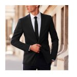 Veste noire de costume style mariage homme 50 blazer 1 bouton jacket habille celio haut de genre smooking ...