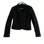 Veste noire � �paulettes. etam. coton. taille 36