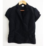 Veste noire manches courtes. veste tailleur. camaieu. taille 38