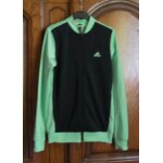 Veste noire / verte adidas - taille s ou 13 / 14 ans Veste noire / verte adidas - taille s ou 13 / 14 ans