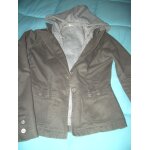 Veste pimkie kaki  doublure grise  capuche taille 36