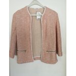 Veste promod rose corail chin� blanc et dor� taille s