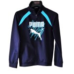Veste puma 10 ans bleu marine logo bleu et blanc tbe