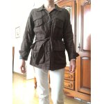 Veste saharienne marron en lin - aigle - 40 Veste saharienne marron en lin - aigle - 40
