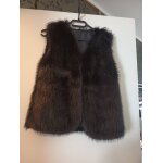 Veste sans manche fausse fourrure