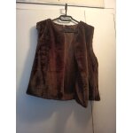 Veste sans manche fausse fourrure