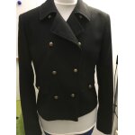 Veste style caban en laine caroll bleu marine taille 40