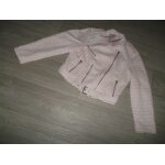 Veste style perfecto molly bracken tweed rose blanc taille l neuve