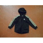 Veste de surv�tement � capuche polyester noir adidas