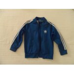 Veste de survêtement polyester bleu adidas Veste de survêtement polyester bleu adidas