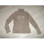 Veste sweat esprit zipp�e marron taupe taille m tbe