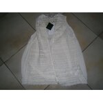Veste zara veste sans manche 0881 / 012 / 712 coton m blanc cass