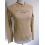 Zara pull maille fine c�tel� jaune moutarde t s soit 36