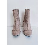 Zara woman bottines talons en daim beige clout�es t38