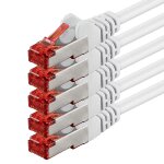0, 25m - blanc - 5 pi�ces - cat6 c�ble ethernet set - c�ble r�seau rj45 10 / 100 / 1000 mo / s c�ble ...