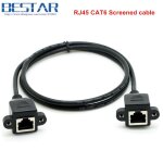 0. 3m black c�ble ethernet rj45 8p8c cat 6 cat6 cat5e femelle vers femelle, r�seau lan, avec �cran de ...