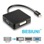 = 0. 5 m - mini displayport dp thunderbolt vers dvi vga hdmi, câble adaptateur de convertisseur compatible ... = 0. 5 m - mini displayport dp thunderbolt vers dvi vga hdmi, câble adaptateur de convertisseur compatible ...