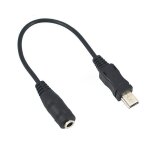 1 / 2 pices mini usb mle  3. 5mm jack femelle cble audio cordon pour pince active micro microphone ...