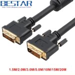 1, 5m black cble vido mle  mle avec vis, 1. 5m 2m 3m 5m 10m 15m 20m dvi24 + 1 dvi 24 + 1 broche, ...