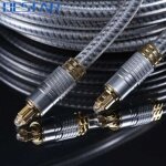 1, 5m cble optique numrique toslink od8. 0mm, fiber optique numrique argente de haute qualit, cordon ...