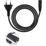 1. 8m cble d'alimentation c7 console de jeu 2 pin eu plug portable 8 fiche bipolaire cord pour imprimante ...