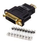 1 adaptateur dvi 24 + 1 (dvi - d) femelle vers hdmi mle et 10 pices, fusibles en verre de type soufflage ...