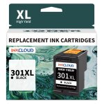 (1 black) cartouches d'encre de remplacement 301xl pour 301, pour les imprimantes envy 4500, 4502, deskjet ...