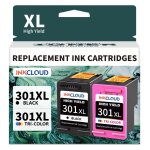 (1 black 1 colour) cartouches d'encre de remplacement 301xl pour 301, pour les imprimantes envy 4500, ...