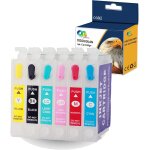 1 ensemble de cartouches vides rechargeables t079, compatible cartouches d'encre epson stylus photo 79 ...