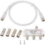 1 ensemble r�partiteur d'antenne 3 voies r�partiteur de c�ble coaxial r�partiteur pour tv dvb - t2 dvbc ...