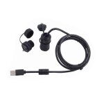 1 m 3 adaptateur de montage sur panneau, prise femelle usb 2. 0 m20, connecteur tanche ip68, rallonge ...