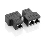 1 paire de r�partiteurs rj45 lan 1 vers 2 pour c�bles cat5 cat5e cat6 cat6e cat7 cat8 et prend en charge ...
