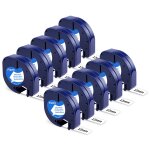 1 pièce 91201 12267 pour dymo letratag 91200 91202 12mm lt bandes d'étiquettes compatibles pour dymo ... 1 pièce 91201 12267 pour dymo letratag 91200 91202 12mm lt bandes d'étiquettes compatibles pour dymo ...