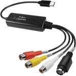 1 pice convertisseur av vers usb c adaptateur de carte de capture vido 1 canal av ntsc pal vido s ...