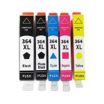 (1 set 5pcs) cartouche d'encre 364xl 364 xl compatible pour 364 pour photosmart 5520 5524 6510 6520 7510 ...