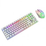 1 set t87 clavier et souris sans fil kit longue dure etanche pour ordinateur portable de bureau de jeu ...