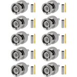10 pcs bnc connecteurs 50 ohm bnc connecteur mâle à sertir pour rg316 rg174 câble coaxial rf 10 pcs bnc connecteurs 50 ohm bnc connecteur mâle à sertir pour rg316 rg174 câble coaxial rf