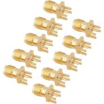 10 pcs sma femelle connecteur prise de base jack femelle adaptateur coaxial montage rf pcb 50 ohm connecteurs ...