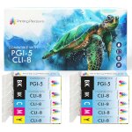 10 compatibles pgi - 5 cli - 8 cartouches d'encre pour canon pixma mp500 mp530 mp600 mp600r mp610 mp800 ...