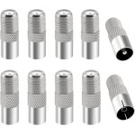 10 pices adaptateur de f femelle  mle femelle coaxiale rf, tv 9. 5 5 mle & 5 femelle  connecteur ...