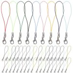 100 bracelets à breloques de couleurs assorties avec fermoir mousqueton pour téléphones portables, clés ... 100 bracelets à breloques de couleurs assorties avec fermoir mousqueton pour téléphones portables, clés ...