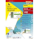 100 cartes de visite brillantes pour imprimantes jet d'encre