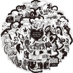 100 pices autocollants gothique punk horreur pour valise skateboard ordinateur portable bouteilles d'eau ...