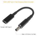 100w usb c pd  dc chargeur universel d'ordinateur portable convertisseur type c adaptateur de charge ...