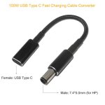 100w usb c pd  dc chargeur universel d'ordinateur portable convertisseur type c adaptateur de charge ...