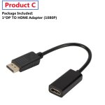 1080p dp to hdmi - dp adaptateur hdmi - dp vers hdmi - compatible mle a femelle cble displayport pc ...