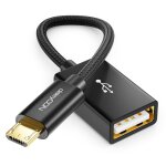 10cm c�ble adaptateur usb 2. 0 otg en nylon + fiche m�tallique c�ble de donn�es micro usb vers usb a ...