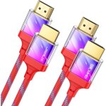 10k 8k cable hdmi 1m 2 paquets, cable hdmi 2. 1 48gbps haute vitesse c�ble hdmi, 4k@120hz 144hz, 8k@60hz, ...