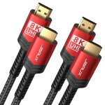 10k 8k cable hdmi 3m 2 paquets, cable hdmi 2. 1 48gbps haute vitesse cble hdmi, 4k@120hz 144hz, 8k@60hz, ...