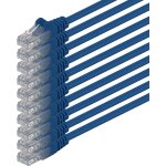 10x 1m cat6 cat 6 network cable - rj45 ethernet lan dsl modem router - blue